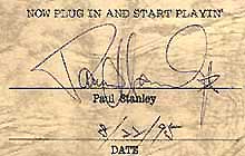 Paul　Stanley Signature